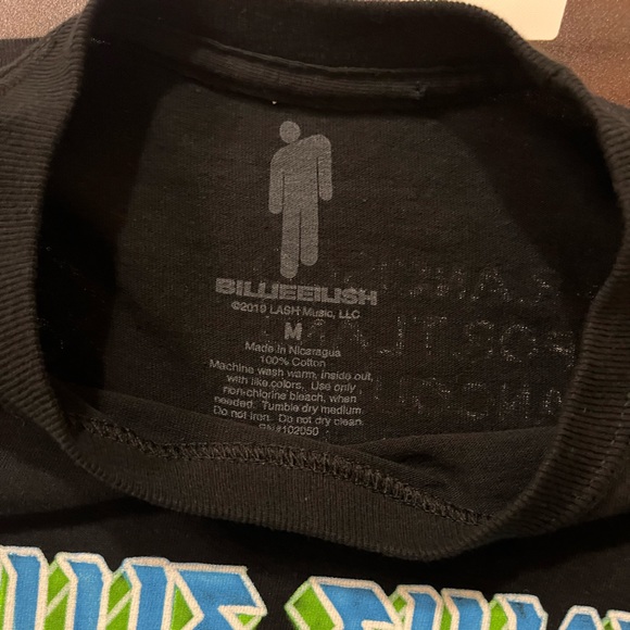 Billie Eilish 2019 World Tour T Shirt Xtra Large Concert. Size: M - Picture 4 of 4
